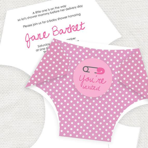 DIY Baby Shower Invitations Template
 diy diaper printable baby shower invitation template by iDIYjr