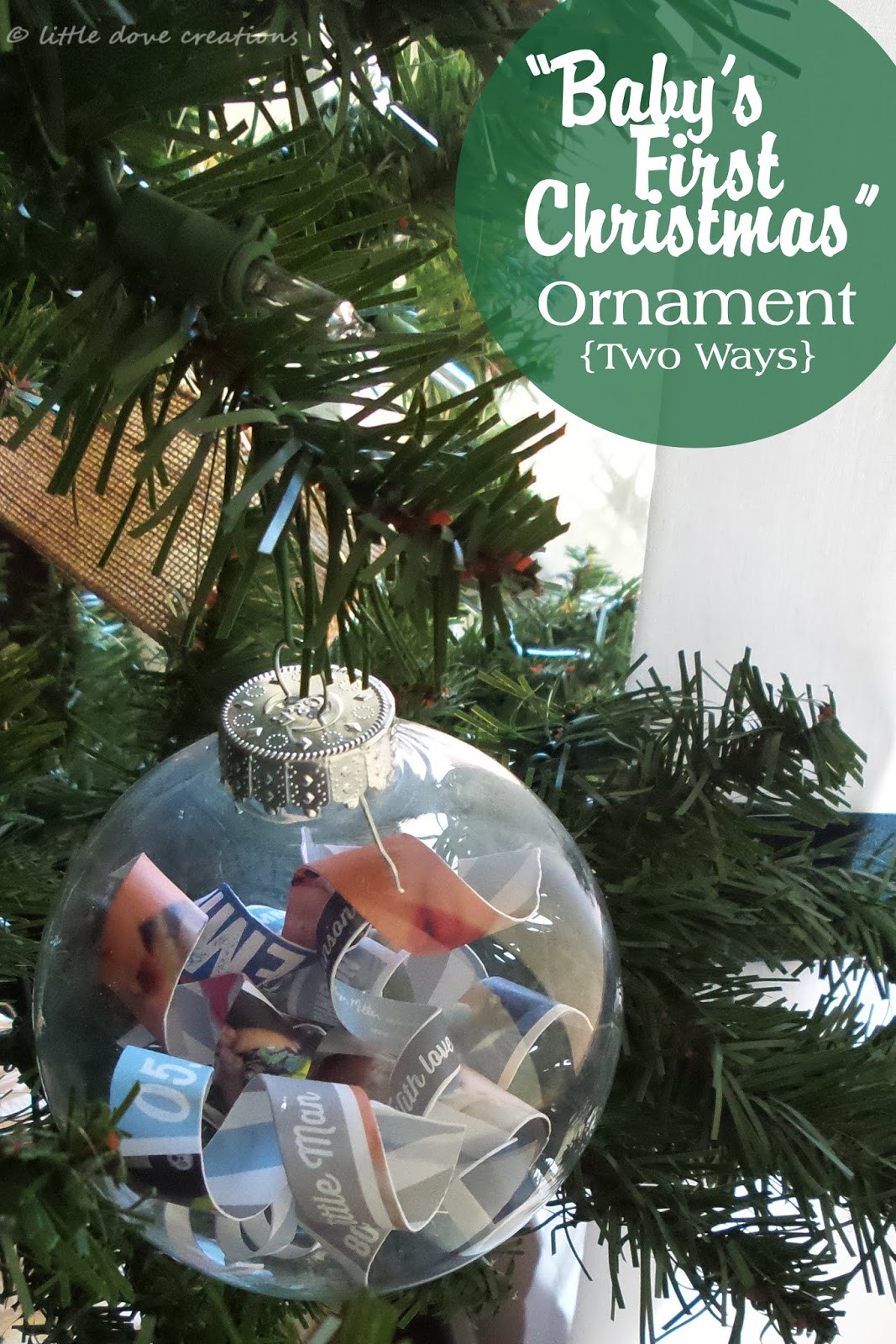 DIY Baby'S First Christmas Ornament
 diy "baby s first Christmas" ornaments Little Dove Blog