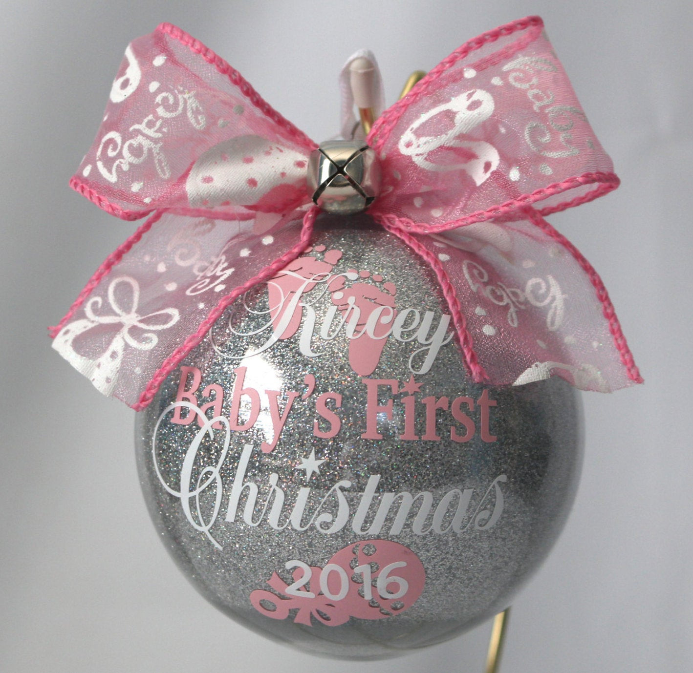 DIY Baby'S First Christmas Ornament
 Baby s First Christmas Ornament personalized with any year