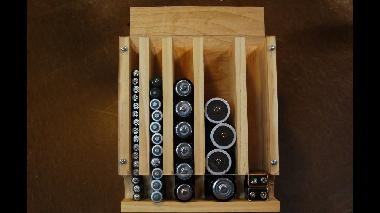 DIY Battery Organizer
 How to Make a Battery Organizer woodlogger