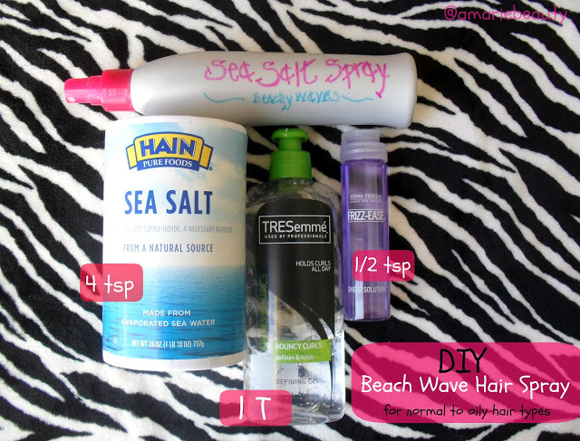DIY Beach Hair Spray
 amariebeauty DIY Sea Salt Spray