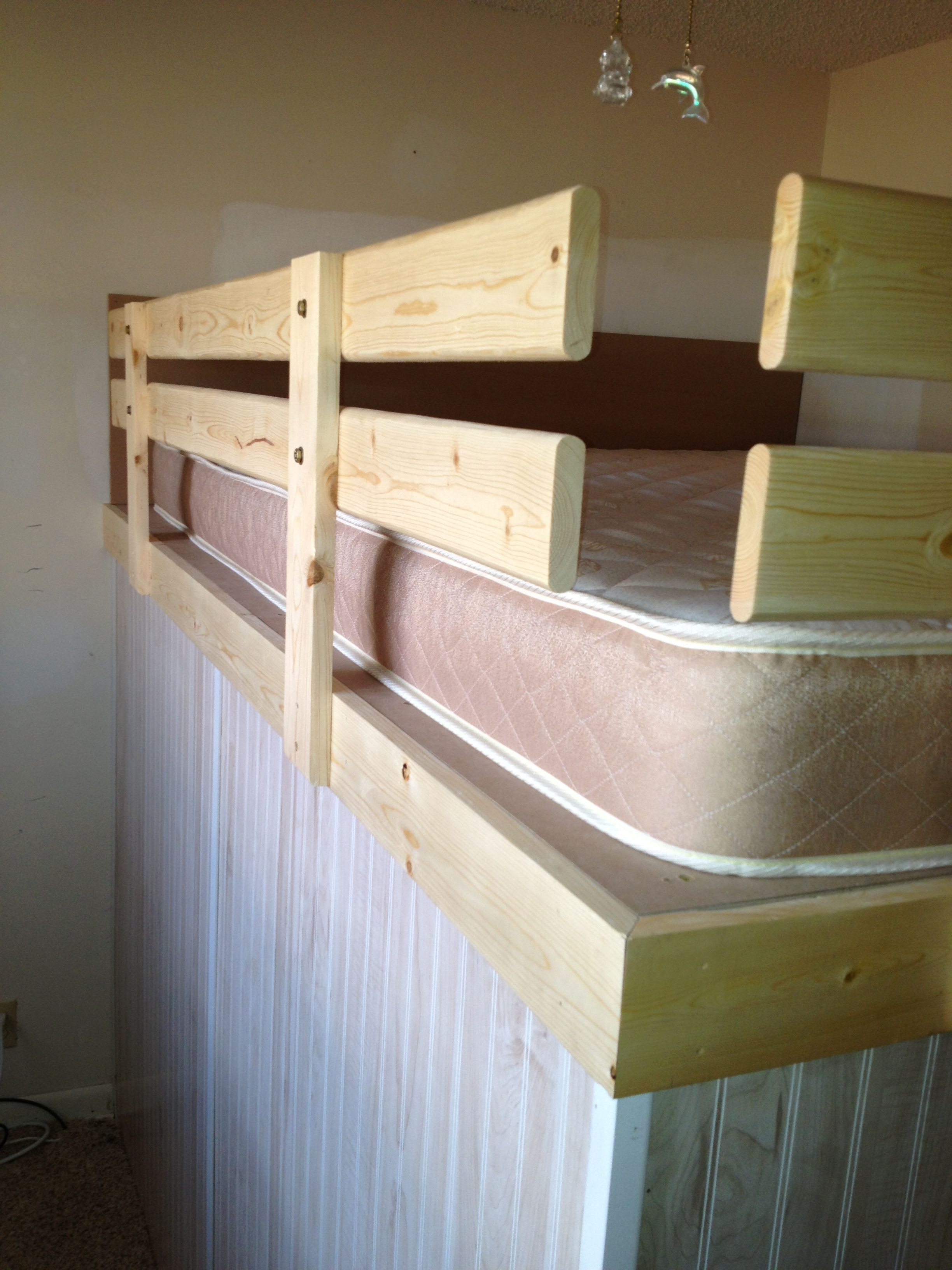 DIY Bed Rails For Toddlers
 Safety rails for loft bed grodconstruction diy