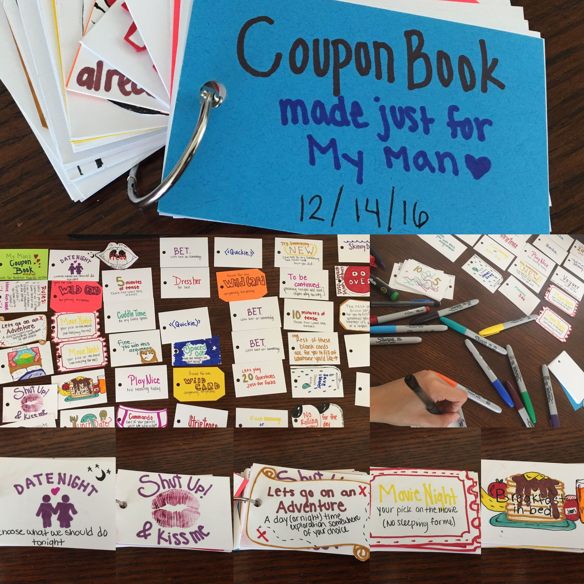DIY Birthday Gift For Boyfriend
 A coupon book made for my boyfriend as a Christmas t
