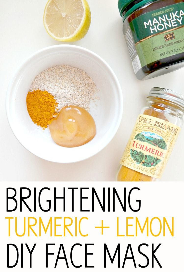 DIY Brightening Face Mask
 Glowing Skin Series Brightening Turmeric Lemon DIY Face