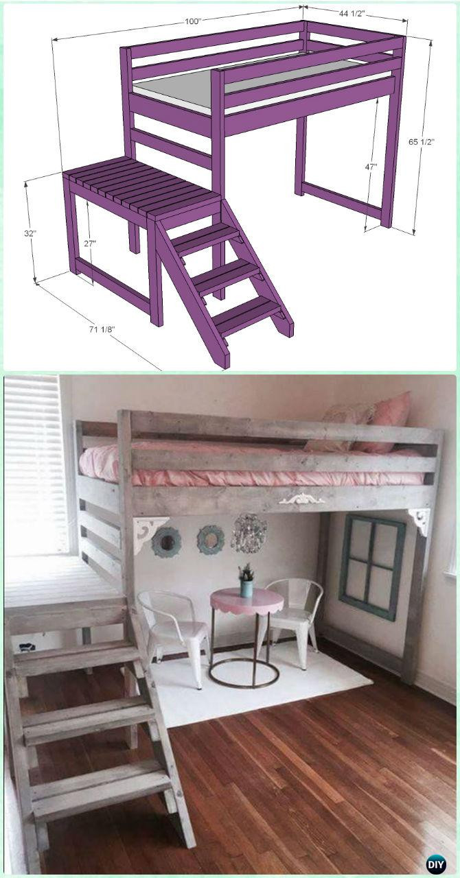 DIY Bunk Beds Plans
 DIY Kids Bunk Bed Free Plans [Picture Instructions]