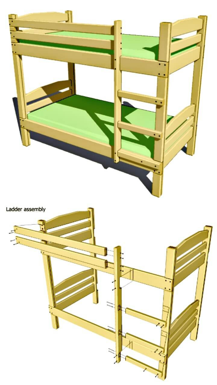 DIY Bunk Beds Plans
 22 Low Bud DIY Bunk Bed Plans to Upgrade Your Kids Room