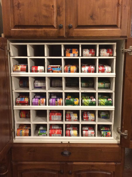 DIY Canned Food Organizer
 DIY Can Food Rotation System
