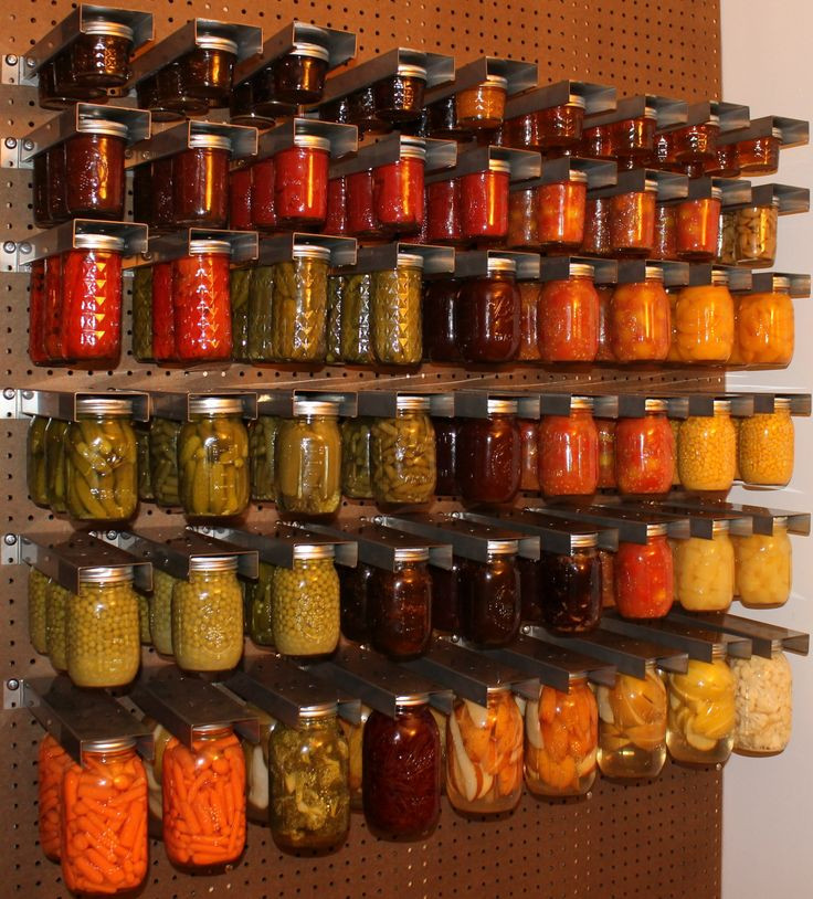 DIY Canning Rack
 Summer harvest preserved in jars Mason Jar Storage