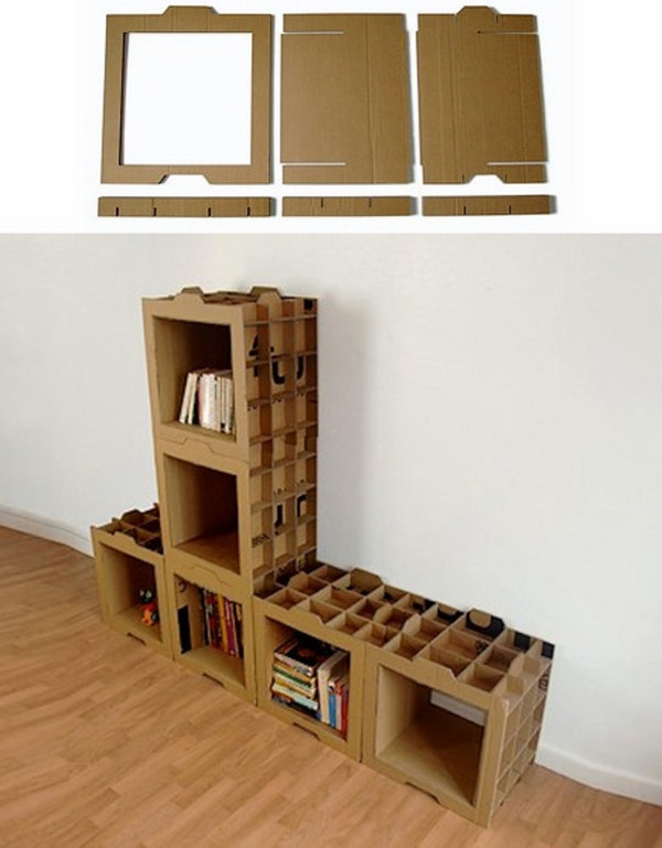 DIY Cardboard Box Shelves
 DIY cardboard furniture ideas – fun projects for the weekend