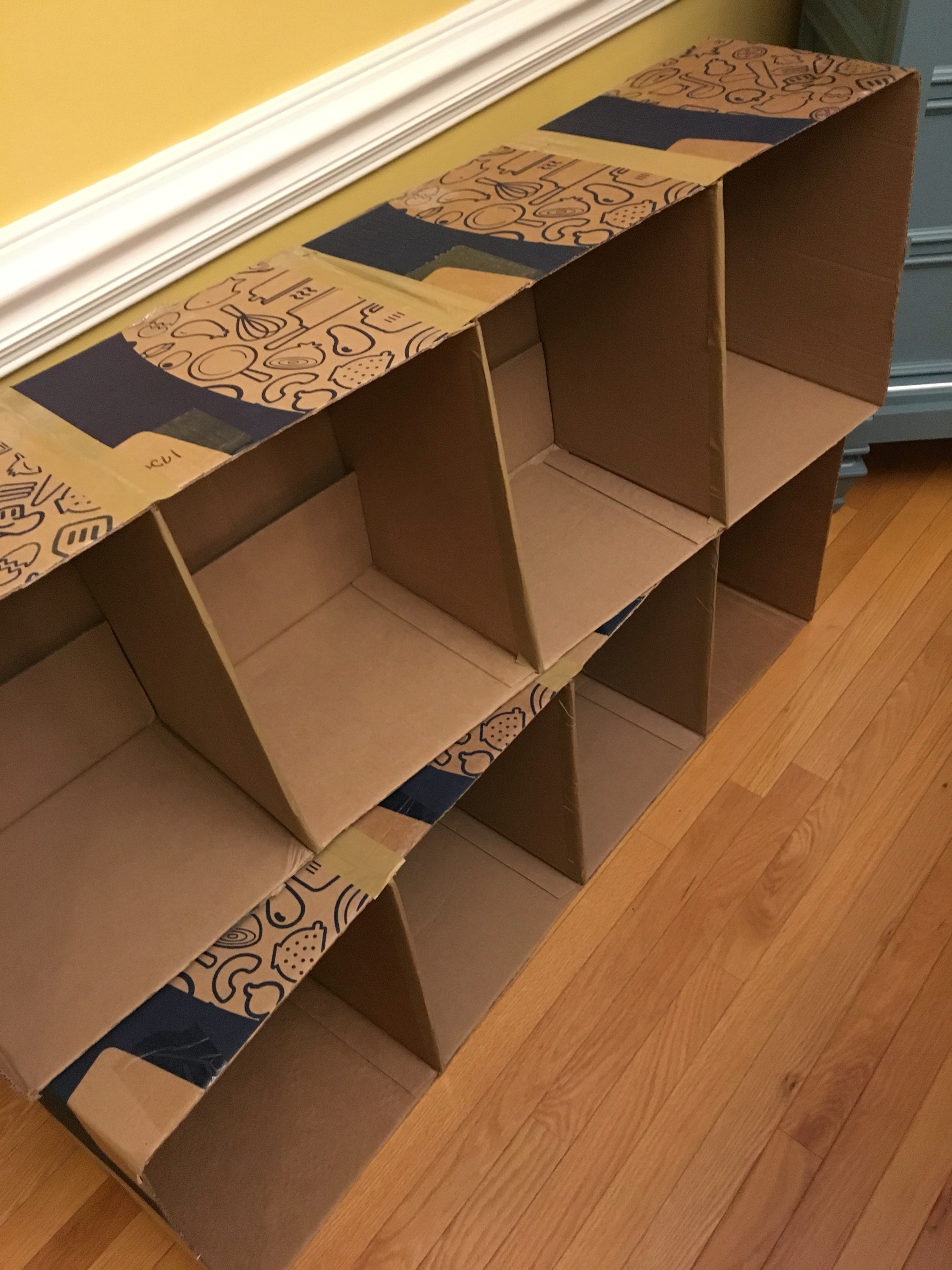 DIY Cardboard Box Shelves
 DIY Shelving from gasp Cardboard Boxes – A Bunch of Craft