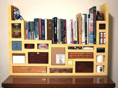 DIY Cardboard Box Shelves
 Tetris Design DIY Cardboard Shelves