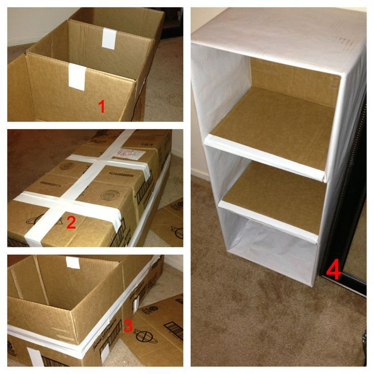 DIY Cardboard Box Shelves
 diy toy shelf box Pesquisa Google Crafts