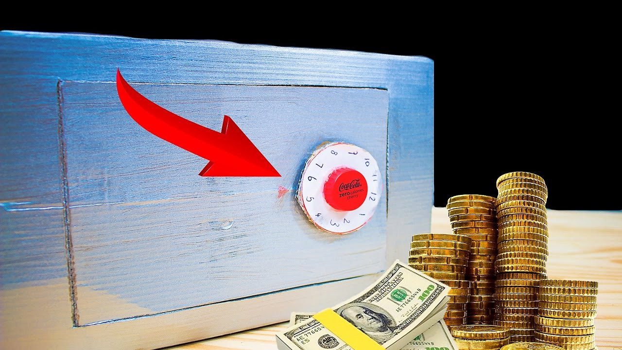 DIY Cash Box
 How To Make A Piggy Bank Safe Easy DIY Money Box