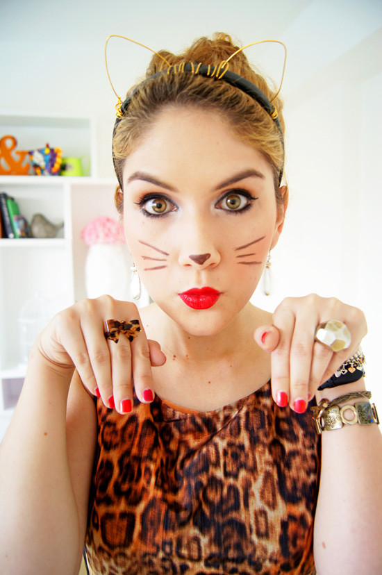 DIY Cat Halloween Costumes
 The Joy of Fashion DIY Halloween Costume Leopard Kitty Cat