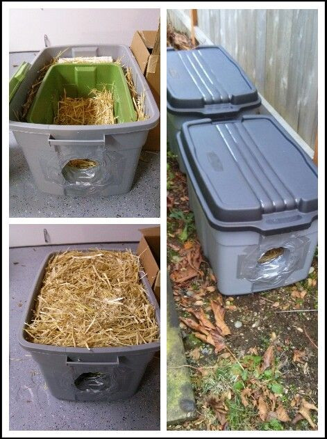 DIY Cat House Outdoor
 1000 images about Feral cat shelters on Pinterest