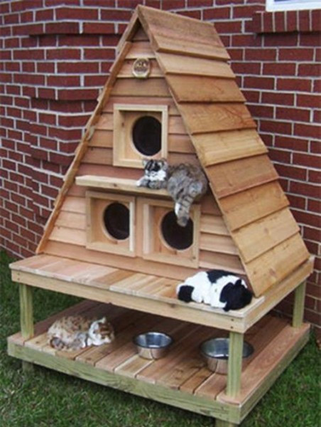 DIY Cat House Outdoor
 Wooden Pallets Idea DIY Craft Idea Find Fun Art