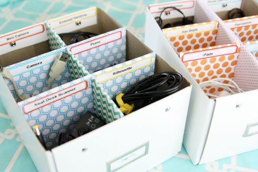 DIY Charger Organizer
 IHeart Organizing Quick Tip Cute Cord Labels