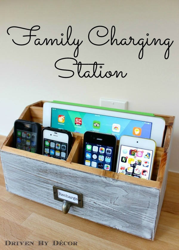 DIY Charger Organizer
 DIY Family Charging Station