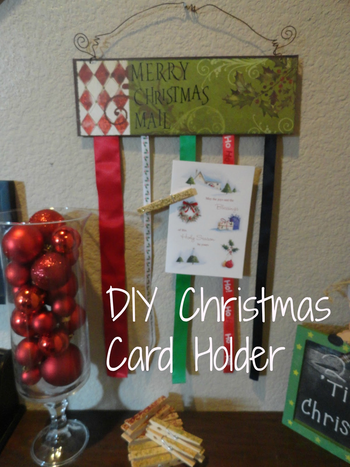 DIY Christmas Card Holders
 So I Saw This Tutorial DIY Christmas Card Holder