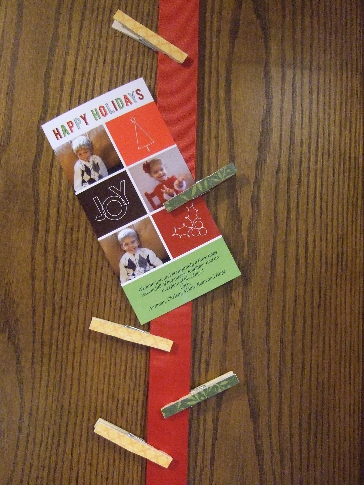 DIY Christmas Card Holders
 A Little Bit of Everything DIY Ribbon Christmas card holder