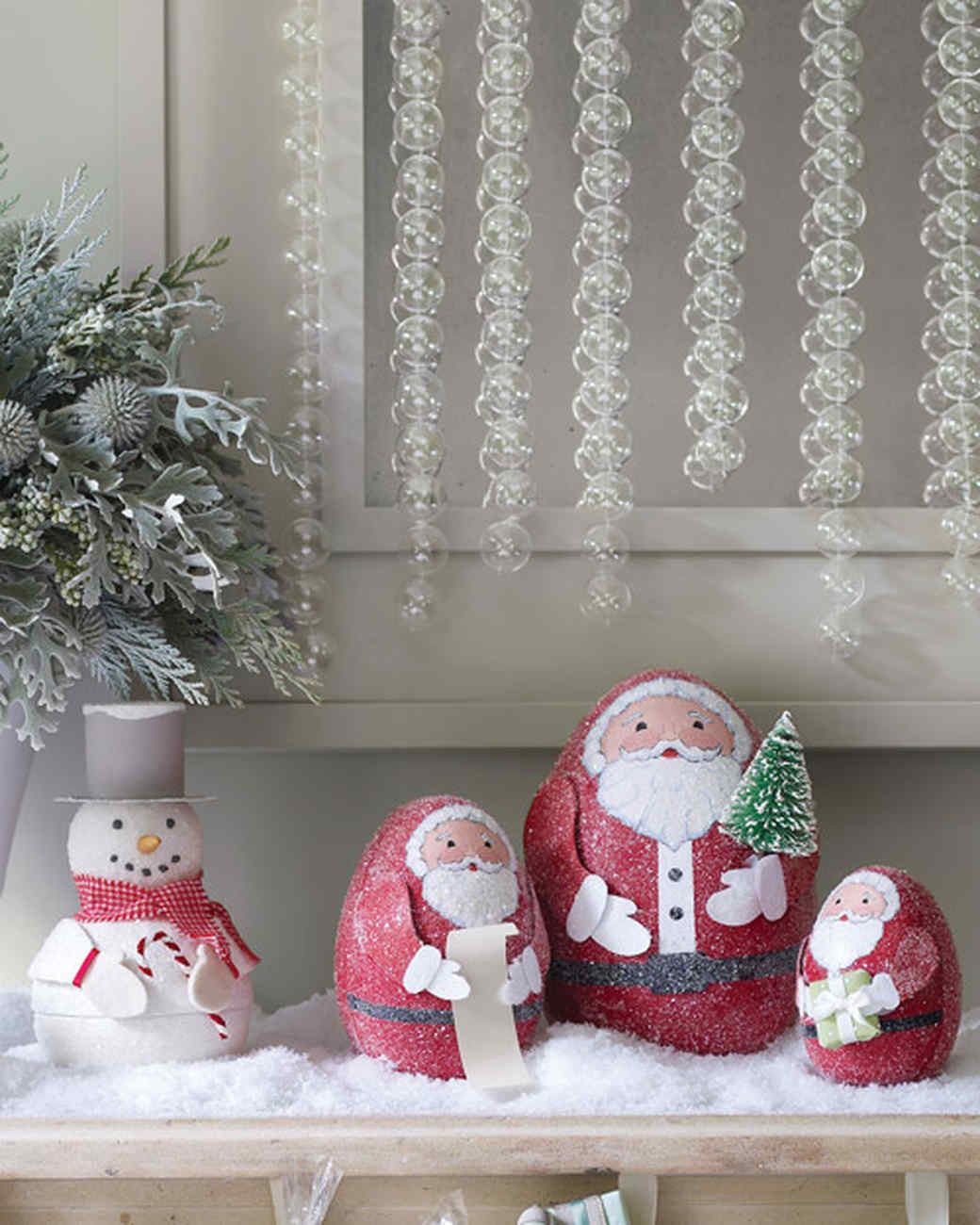 DIY Christmas Decorations Martha Stewart
 Glittered Santa Treat Boxes