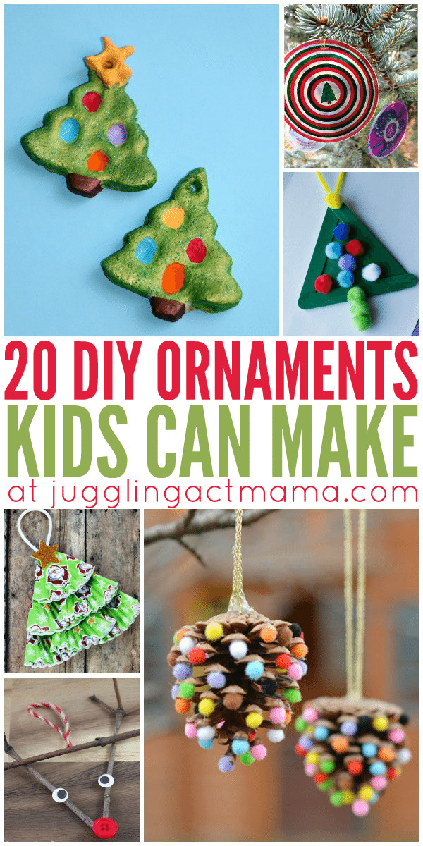 DIY Christmas Ornament For Kids
 20 DIY Ornaments Kids Can Make Juggling Act Mama