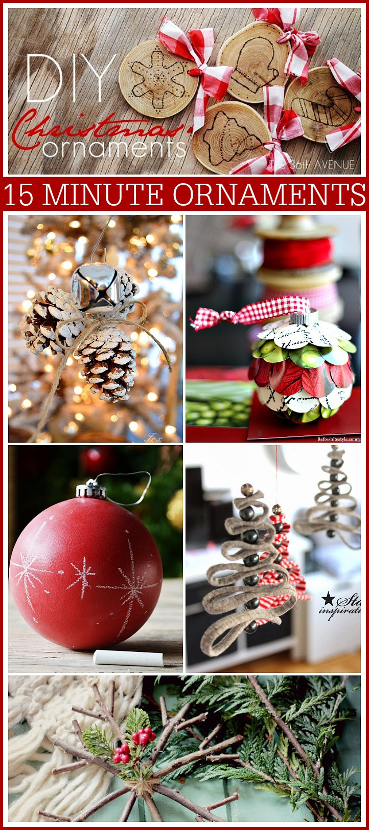DIY Christmas Ornaments
 The 36th AVENUE 15 Minute DIY Christmas Ornaments