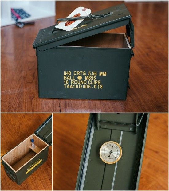 DIY Cigar Box
 An ammunition box turned cigar humidor Created in