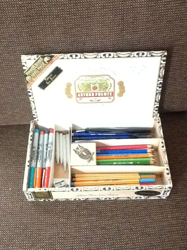 DIY Cigar Boxes
 Brendan s art supply cigar box DIY