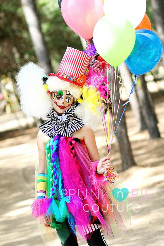 DIY Circus Costumes
 Clown Rainbow tutu Halloween Costume Reserved by