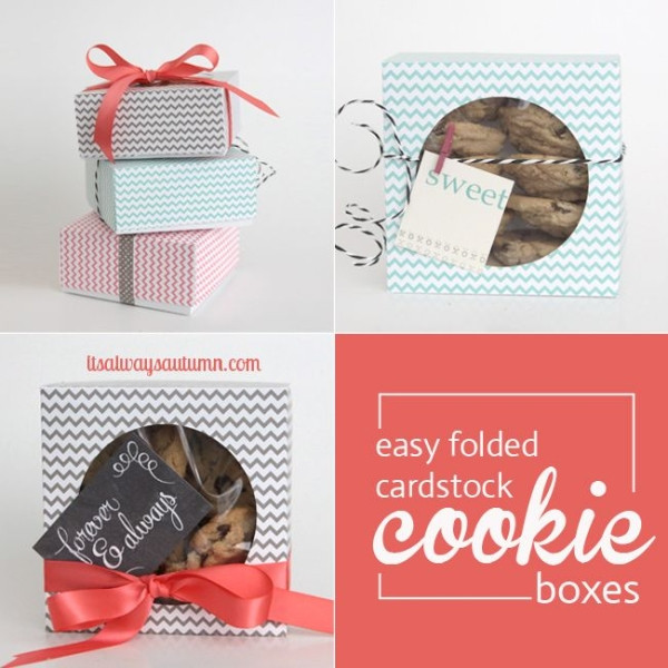 DIY Cookie Boxes
 easy DIY folded paper cookie & treat t box tutorial