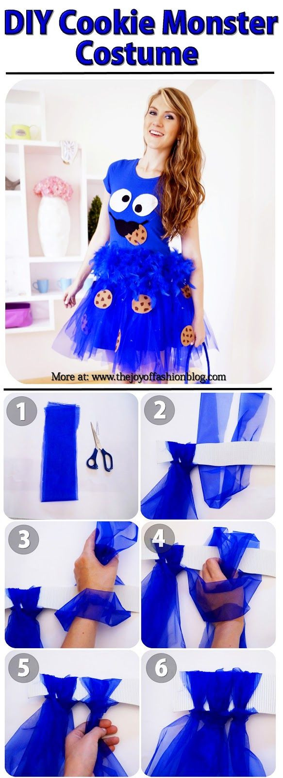 DIY Cookie Monster Costume
 Cookie Monster Costume Tutorial Instructions on the