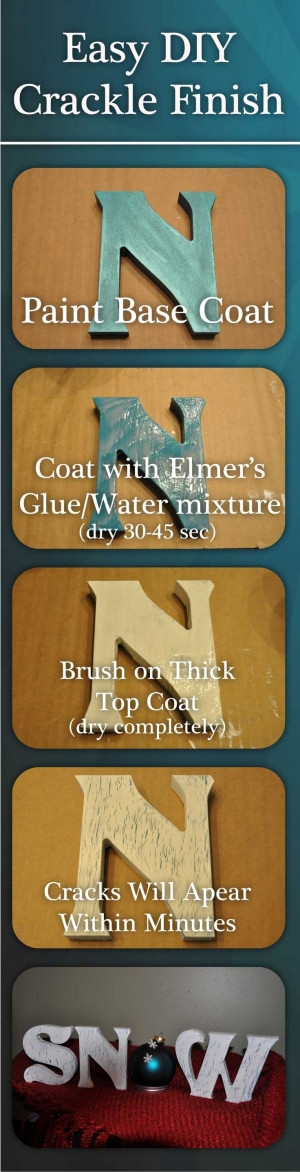 DIY Crackle Paint
 how to crackle finish using Elmer s Glue