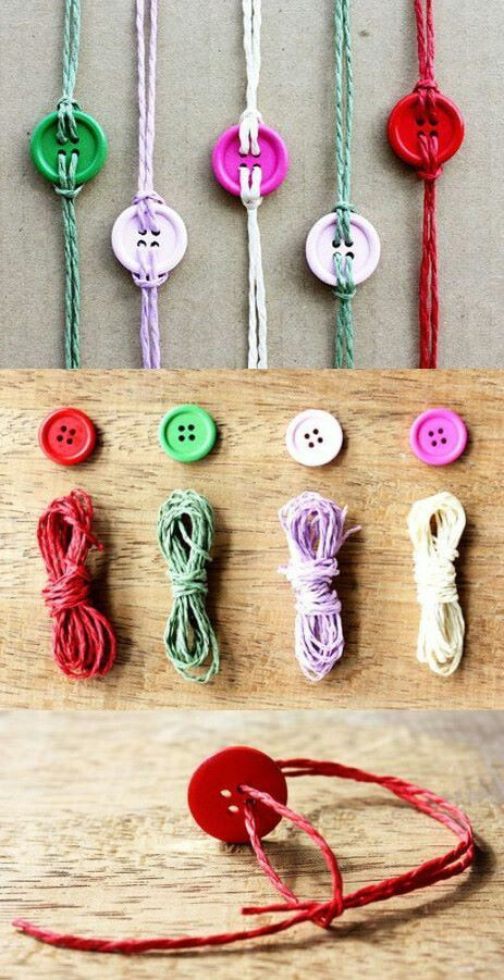 DIY Craft Projects For Adults
 Button bracelet idea Crafting Pinterest