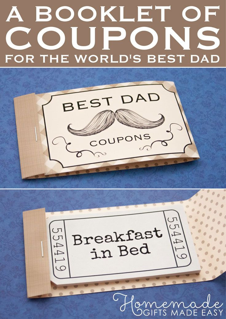 DIY Daddy Gifts
 coupons for dad
