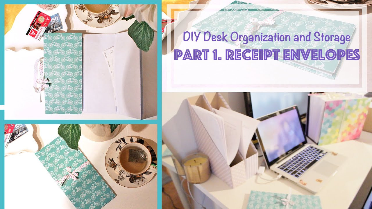 DIY Desk Organization Ideas
 DIY Accordion Book Receipt Envelopes Desk Organization