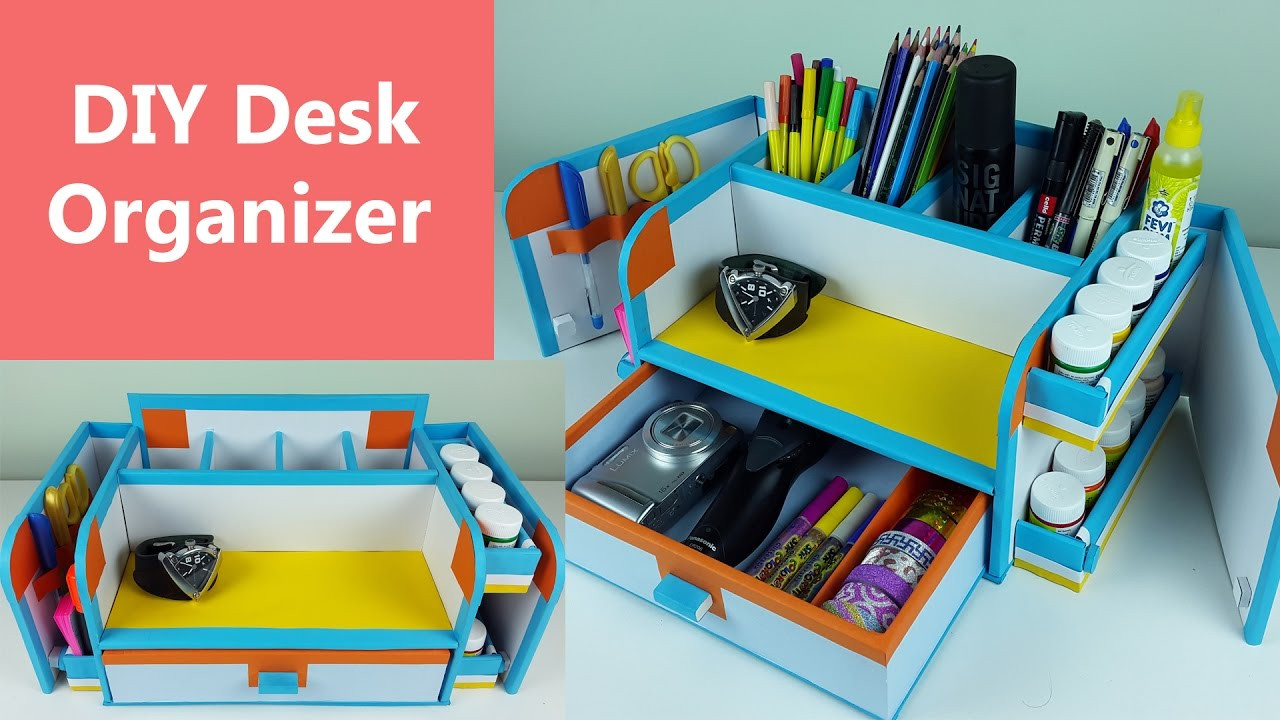 DIY Desk Organizers
 A stylish and pact DIY desk organizer drawer organizer