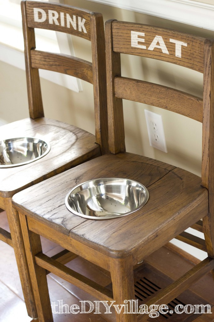 DIY Dog Bowls
 DIY Dog Bowl Chairs Elevated Feeding Station  the DIY