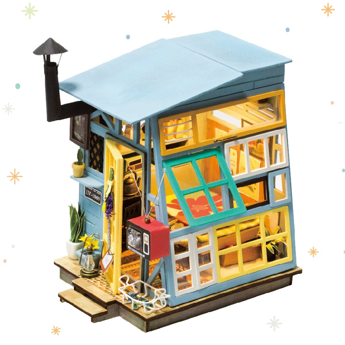 DIY Dollhouse Kit
 ROBOTIME DIY Dollhouse Kits with Accessories Miniature