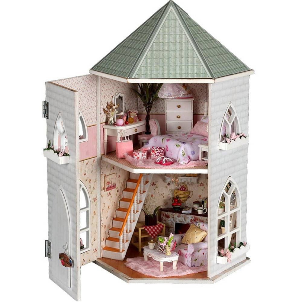 DIY Dollhouse Kit
 Hoomeda Kits Love Castle DIY Wood Dollhouse