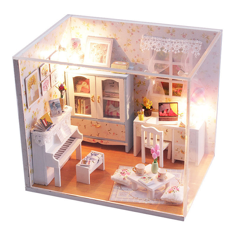 DIY Dollhouse Kit
 New Kits DIY Wood Dollhouse miniature with LED Furniture