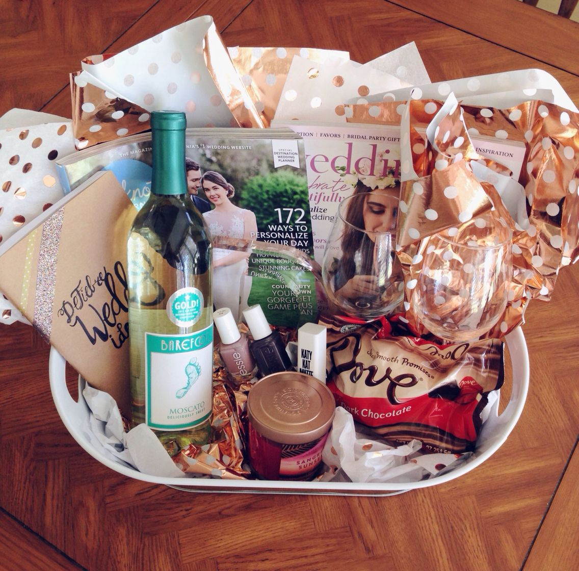 DIY Engagement Gifts
 Engagement Gift Basket Survival Kit Everything your