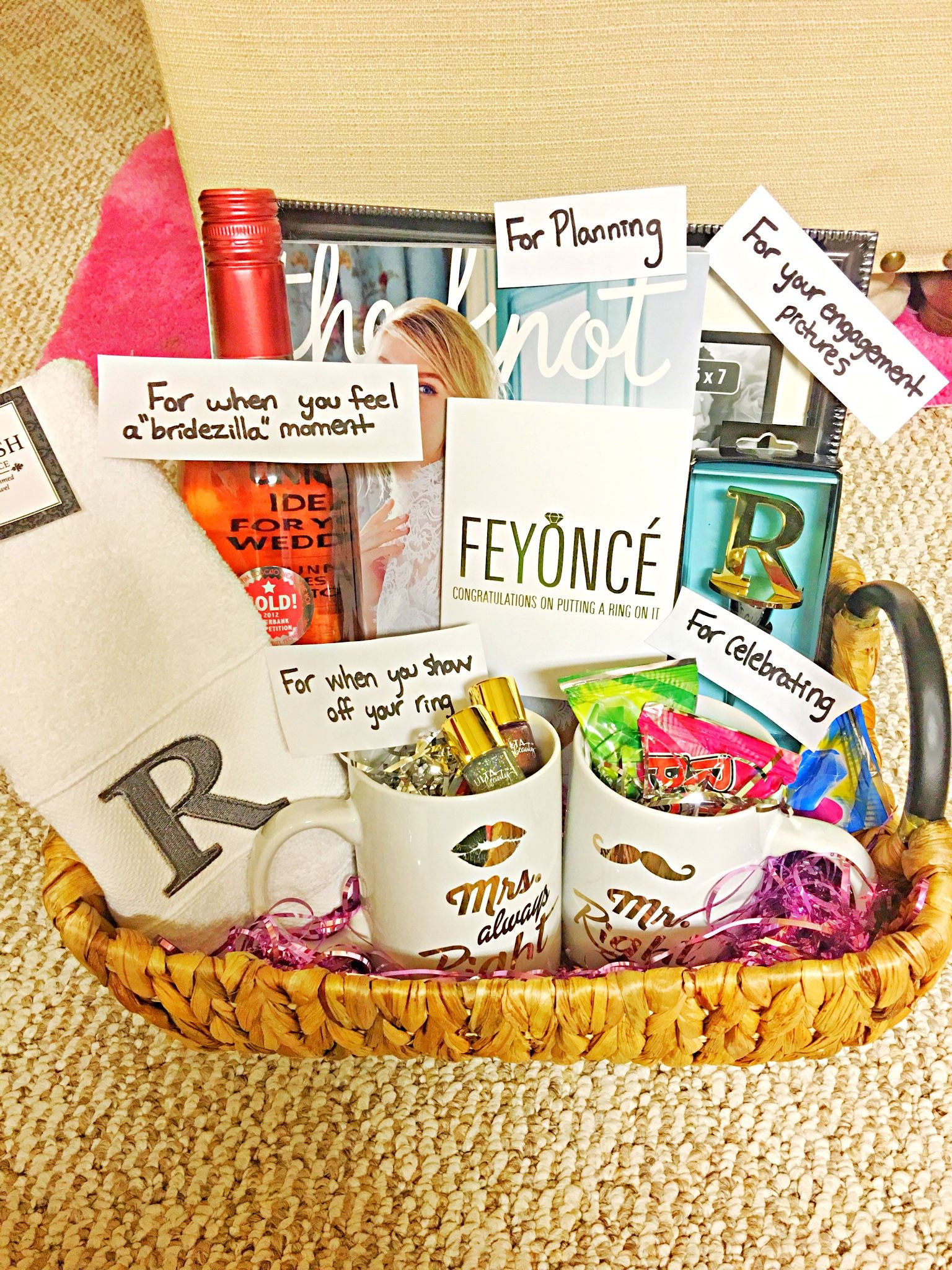 DIY Engagement Gifts
 DIY t basket for the future Mrs bride to be This is a