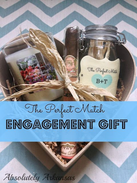 DIY Engagement Gifts
 The Perfect Match Engagement t Matches & a candle