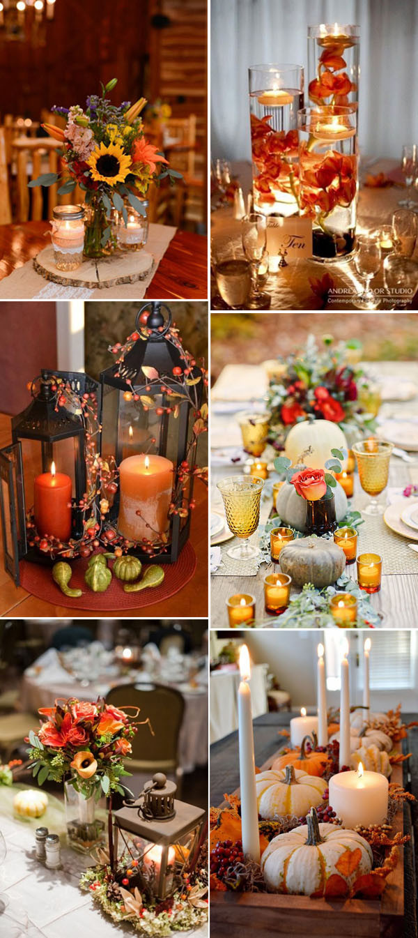 DIY Fall Wedding Centerpieces
 46 Inspirational Fall & Autumn Wedding Centerpieces Ideas