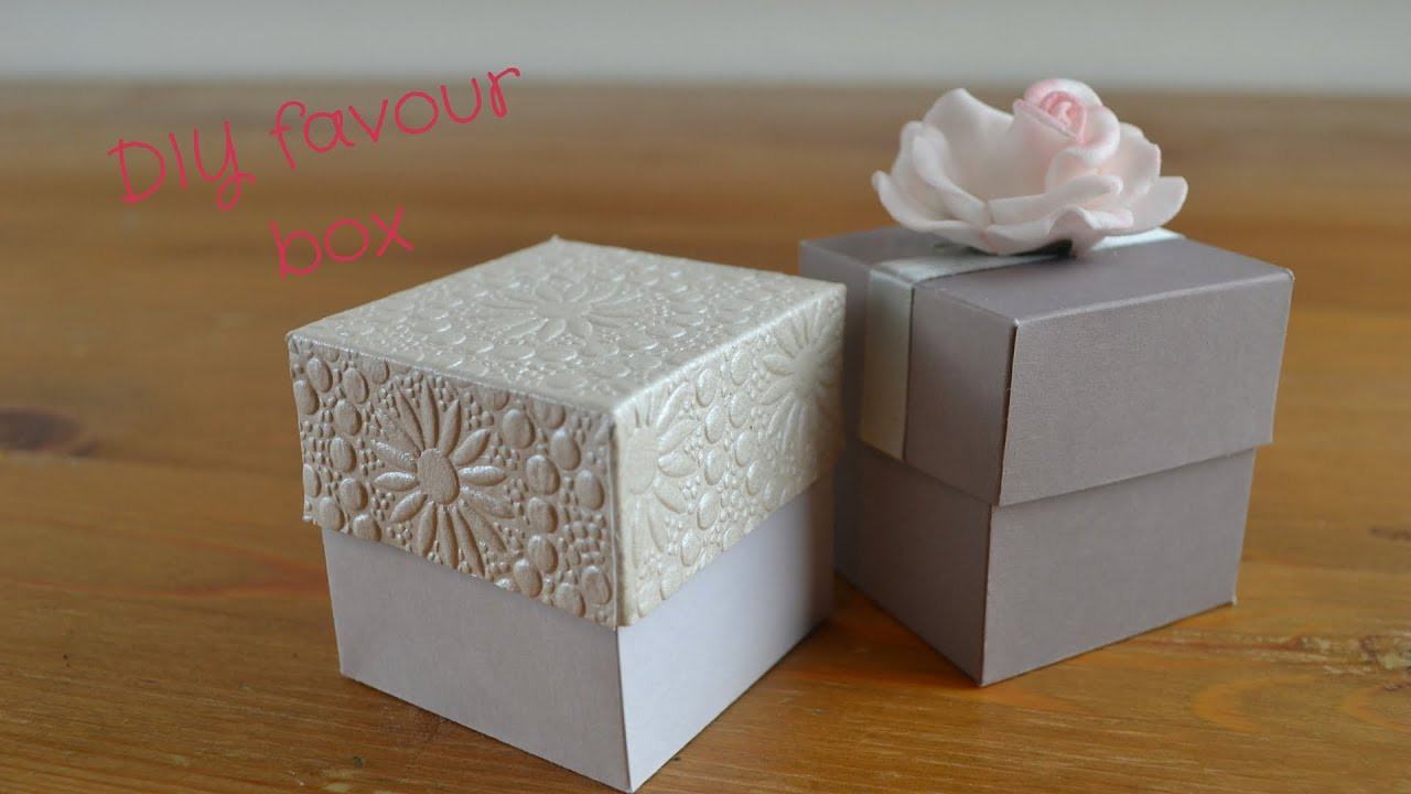 DIY Favor Box
 Easy DIY Favour Box How to create your own wedding favour