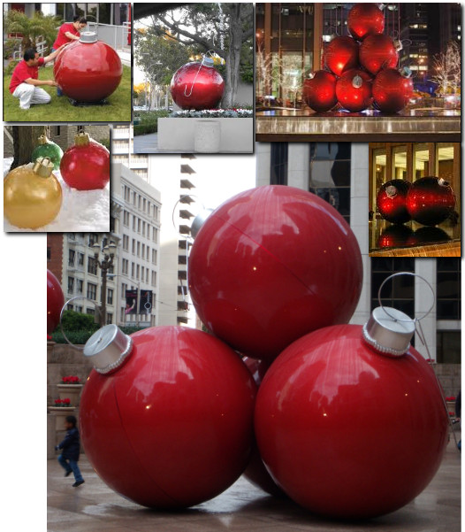 DIY Giant Christmas Ornaments
 Giant mercial Christmas Ornaments
