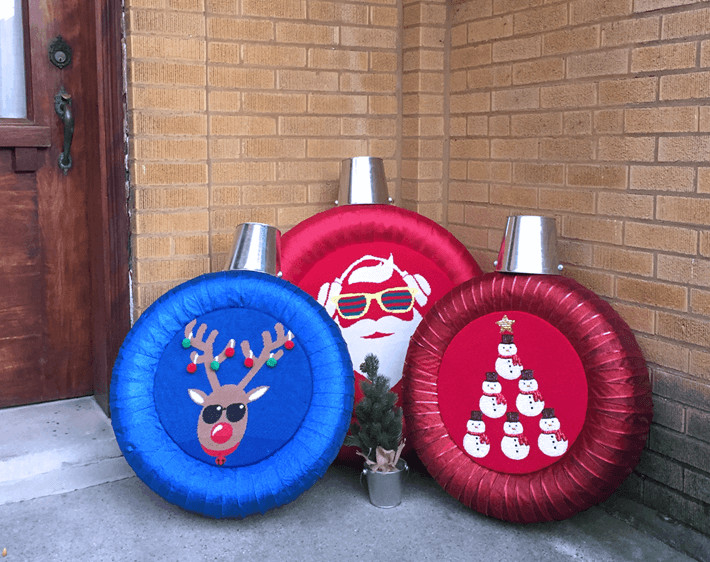DIY Giant Christmas Ornaments
 DIY Tire Crafts Transform Tires into Holiday Ornaments