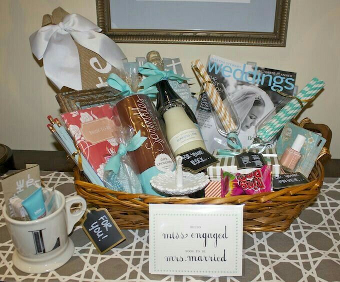 DIY Gift Baskets For Her
 17 Best ideas about Engagement Basket on Pinterest