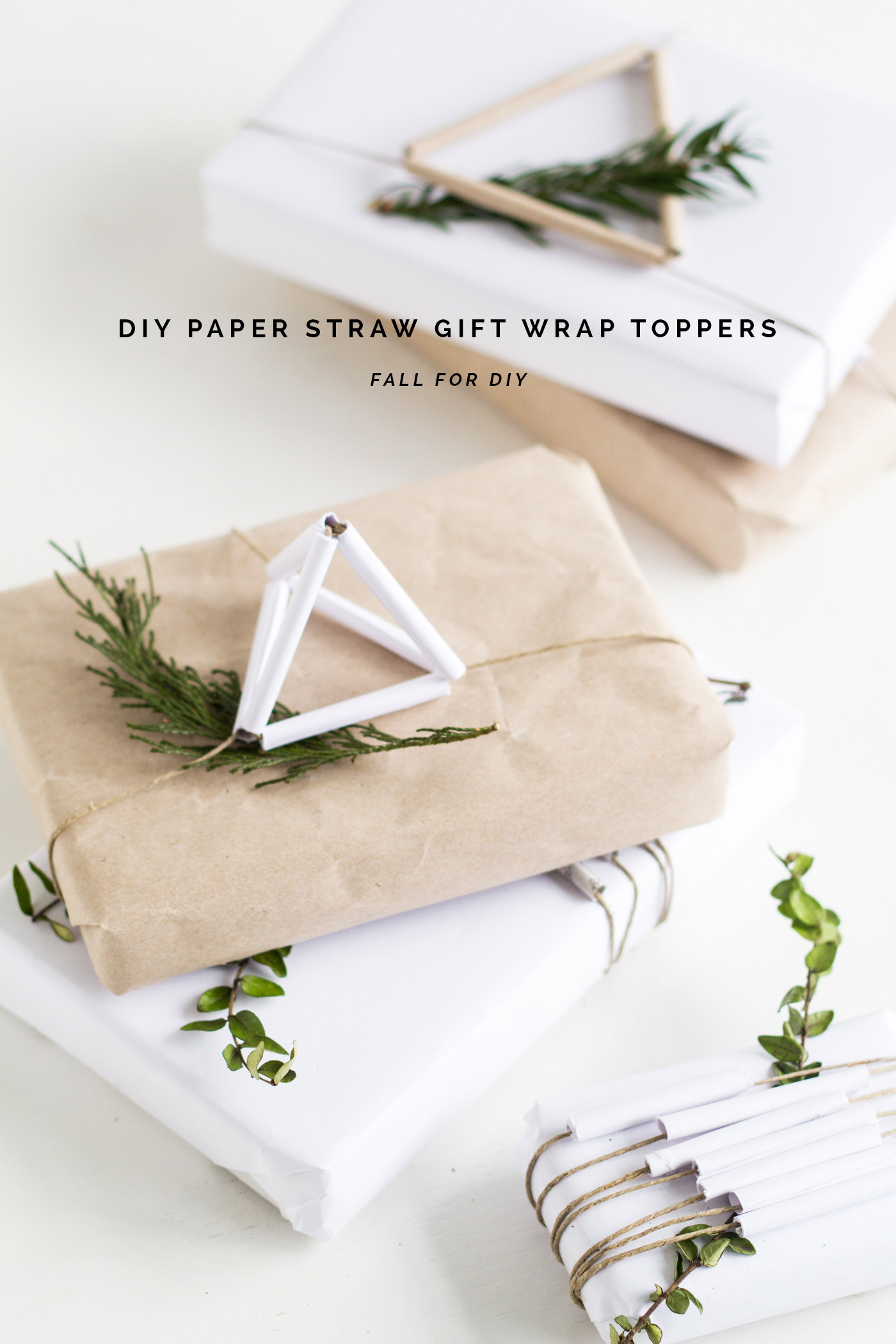 DIY Gift Wrap
 DIY Paper Straw Gift Wrap Toppers 5 Ways